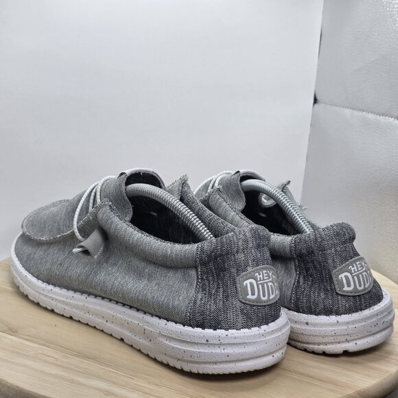 Men's Size 13 - Hey Dude Wally Sport Knit Shoes Grey Slip On Casual Stretch - Picture 6 of 8